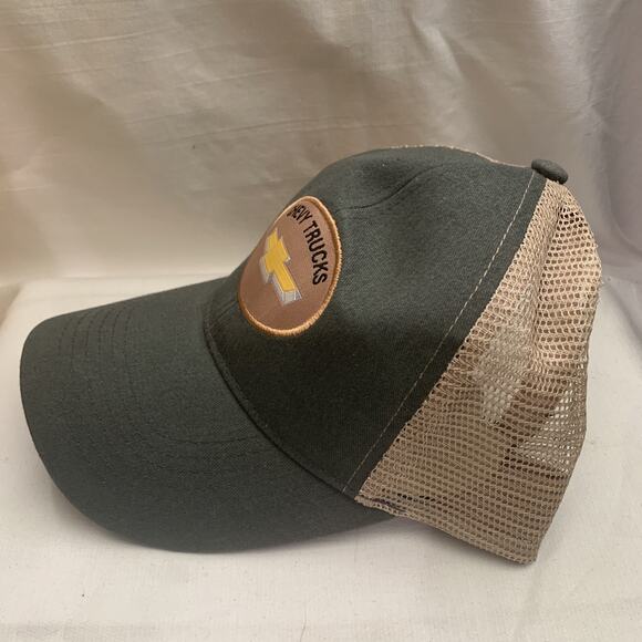 Chevy Trucks Gray/Tan Mesh Adjustable Cap - Picture 2 of 4